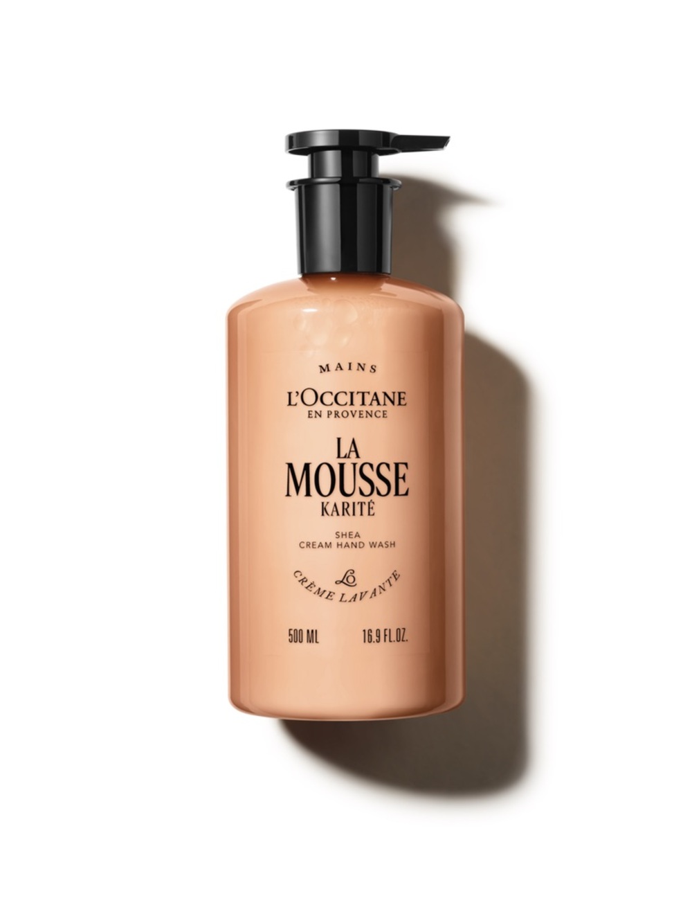 L'OCCITANE La Mousse Shea Cream Hand Wash - Peach Bottle with Black Pump